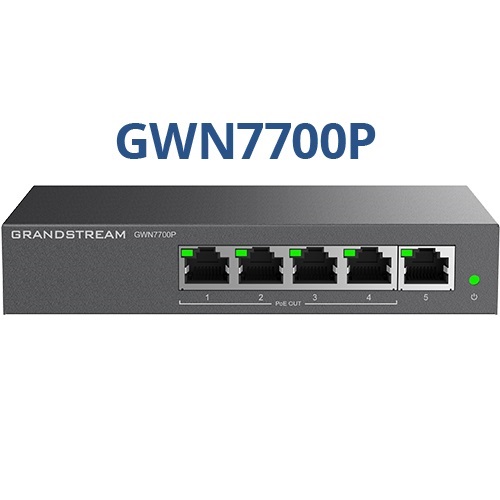 Grandstream Networks GWN7700P network switch Unmanaged Gigabit Ethernet (10/100/1000) Power over Ethernet (PoE) Black