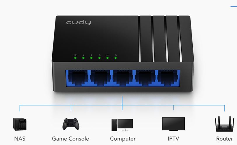 Cudy 5-Port Gigabit Desktop  Switch, GS105D