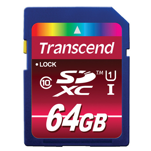 Flash SecureDigitalCard (SD)  64GB - Transcend DXC10U1