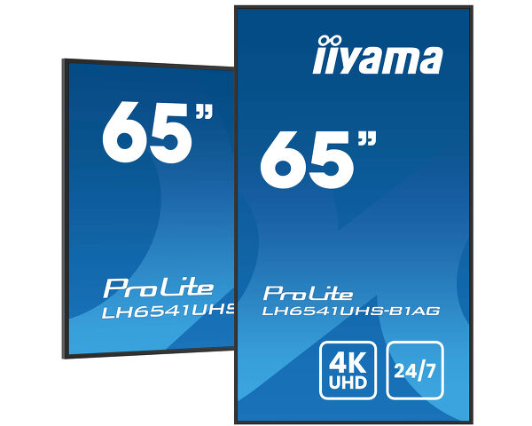 iiyama LH6541UHS-B1AG Signage Display 163.8 cm (64.5") LCD 500 cd/m² 4K Ultra HD Black 24/7
