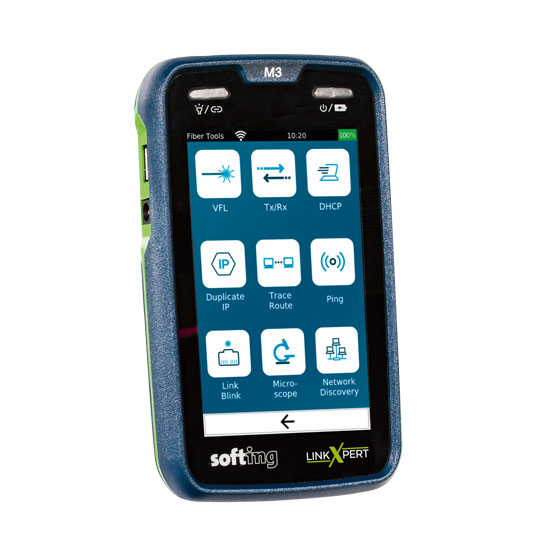 Softing, LinkXpert M3, Kupferkabel, Glasfaserkabel und WLAN Netzwerktester, Softing, LinkXpert M3, Kupferkabel, Glasfaserkabel und WLAN Netzwerktester,