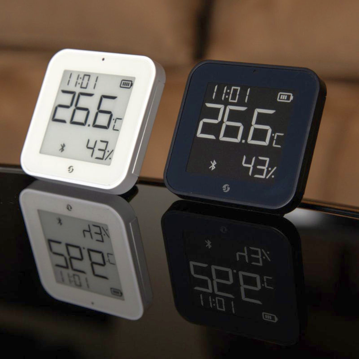 Shelly · Plug & Play · "Blu ZB H&T Black" · Temperatur- & Feuchtigkeitssensor · Bluetooth · Zigbee · Batterie · Schwarz