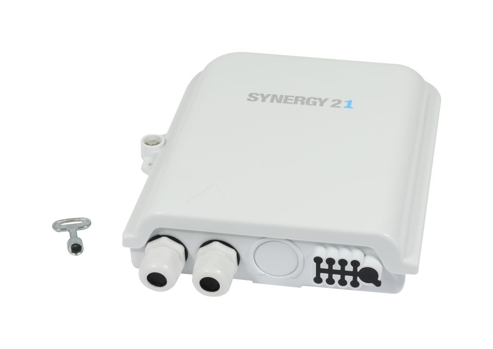 LWL-FTTH Wandgehäuse, IP65, 2xEingang/ 8xAusgang, Synergy 21 LWL-FTTH Wandgehäuse, IP65, 2xEingang/ 8xAusgang, Synergy 21