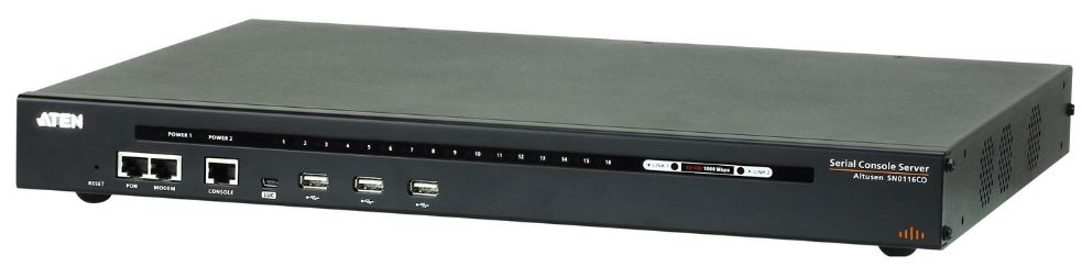 Aten Serial-Switch 16-fach , LAN(IP), mit Dual-Strom