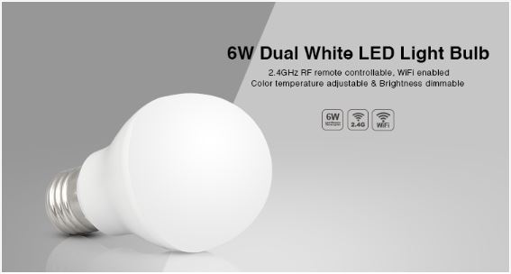 Synergy 21 LED Retrofit E27  6W dual white (CCT) Lampe mit Funk Milight/Miboxer* Synergy 21 LED Retrofit E27  6W dual white (CCT) Lampe mit Funk Milight/Miboxer*
