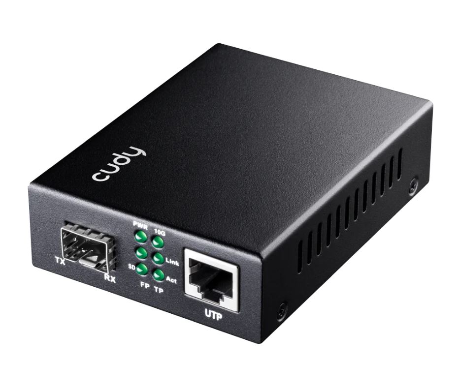 Cudy MC220 network media converter 1000 Mbit/s 1310 nm Single-mode Black