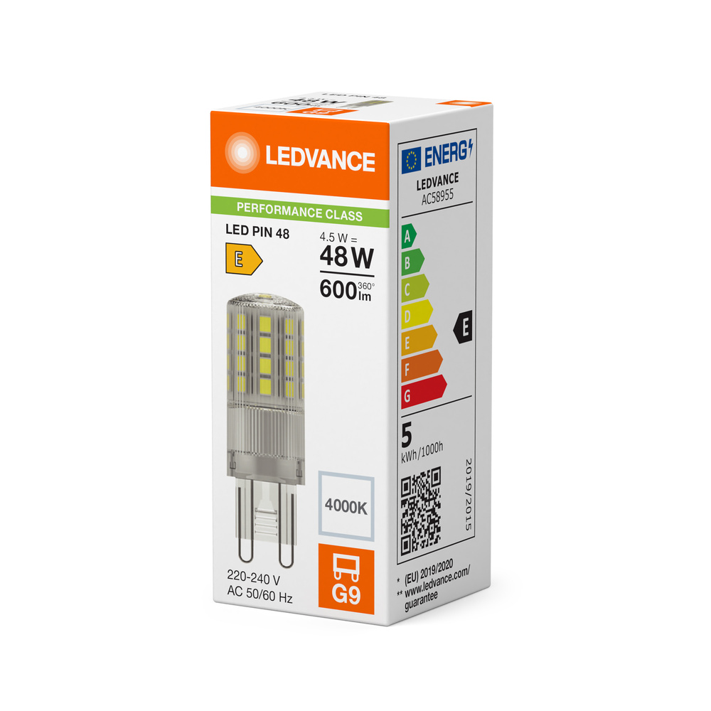 LEDVANCE LED PIN G9 P 4.5W 840 Clear G9