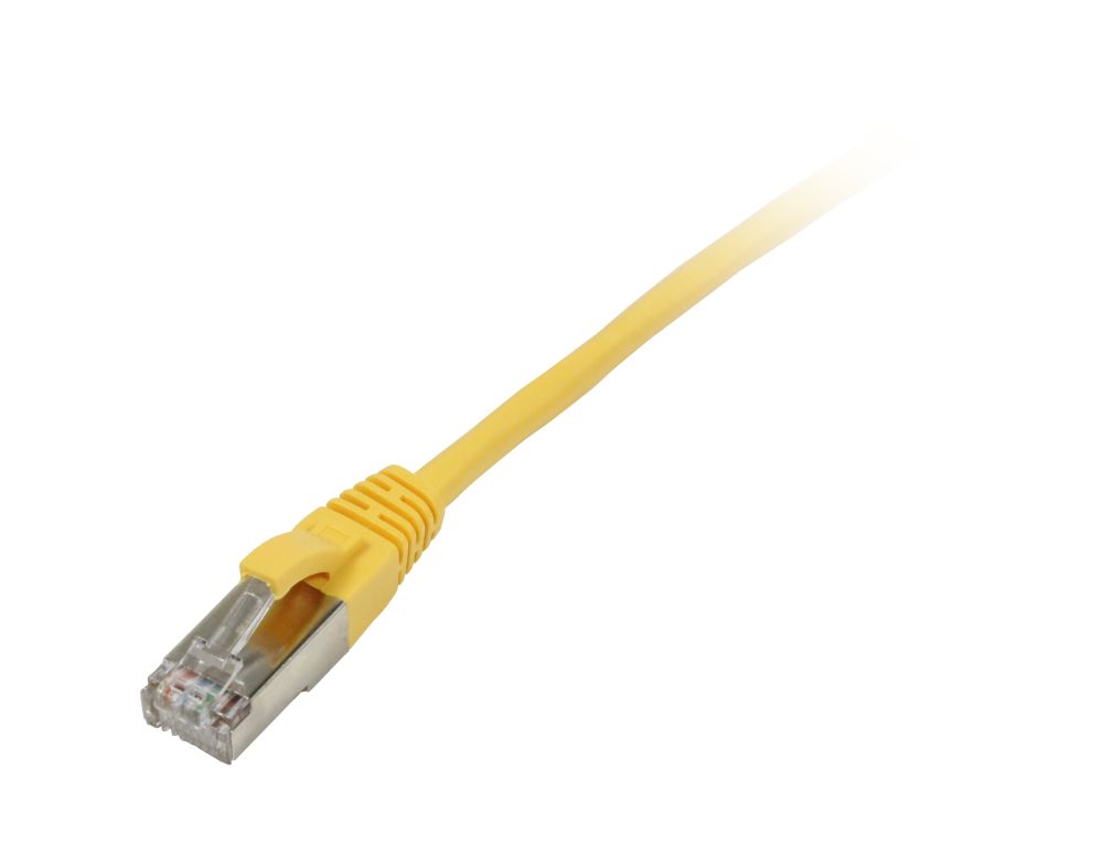Patchkabel RJ45, CAT5e 100Mhz,  0.25m gelb, FTP(F/UTP), Synergy 21,