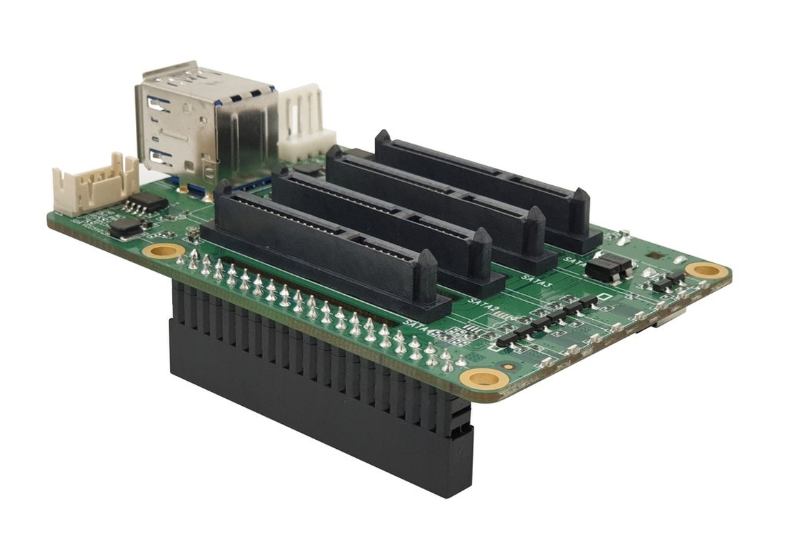 Raspberry 4 SATA HAT Quad NAS Platine für Netzwerkspeicher Raspberry 4 SATA HAT Quad NAS Platine für Netzwerkspeicher