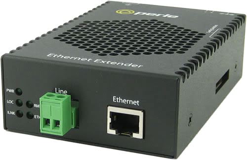 Perle eX-1S110-TB-XT Network transmitter & receiver Black