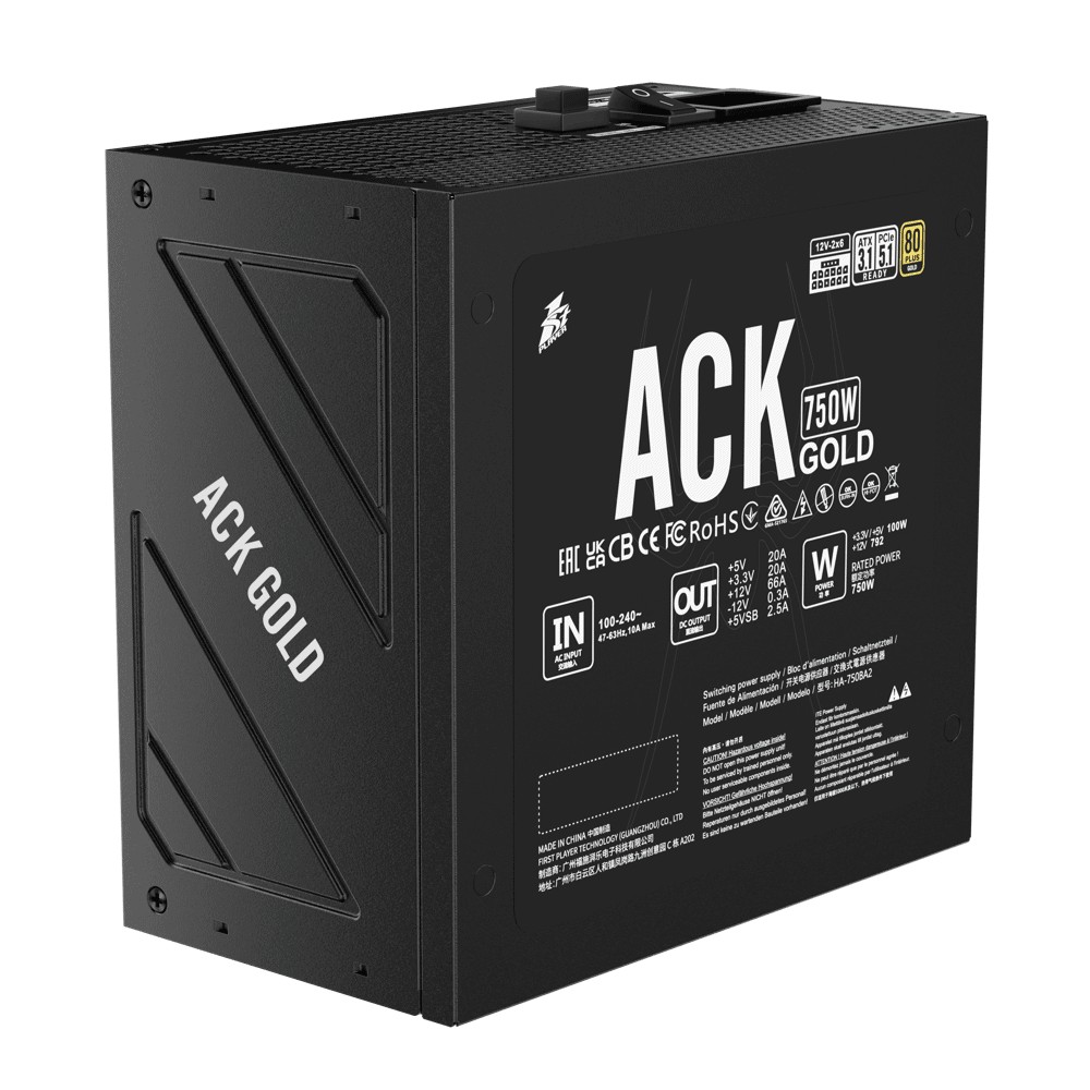 1stPlayer Netzteil ACK 80 Plus Bronze 750W Schwarz