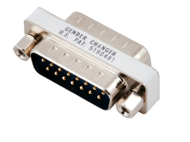 Adapter Gender Changer, D-Sub 15pol.Stecker/D-Sub 15pol.Stecker Adapter Gender Changer, D-Sub 15pol.Stecker/D-Sub 15pol.Stecker