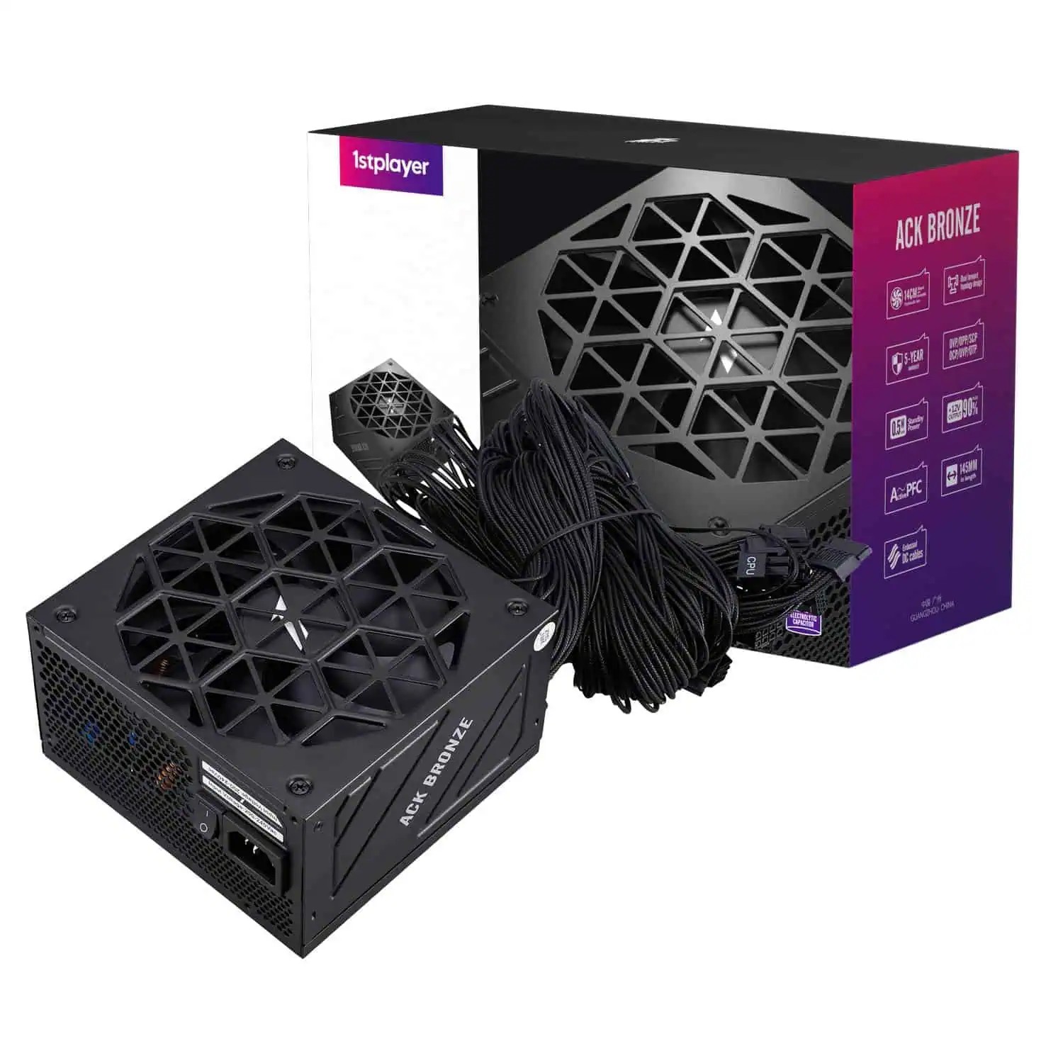 1stPlayer Netzteil ACK 80 Plus Bronze 850W Schwarz