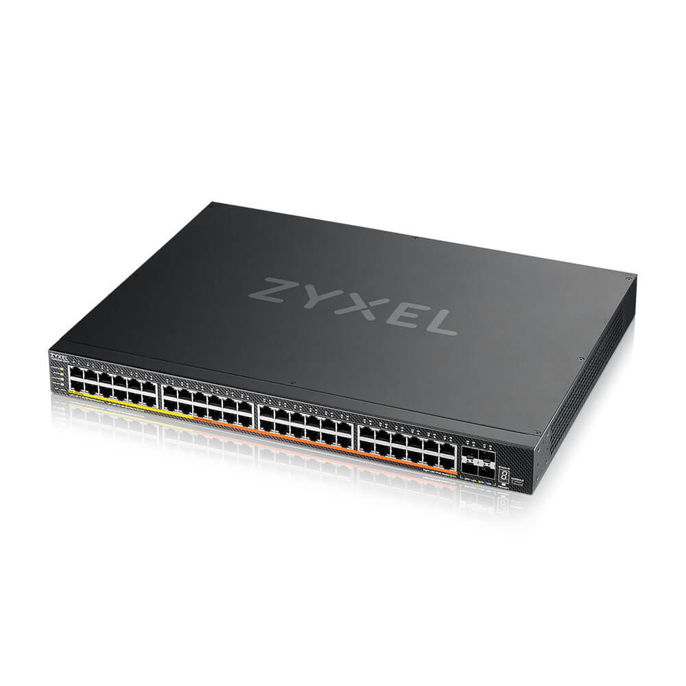 Zyxel XMG2230-52HP Managed L2/L3 2.5G Ethernet (100/1000/2500) Power over Ethernet (PoE) 1U Black