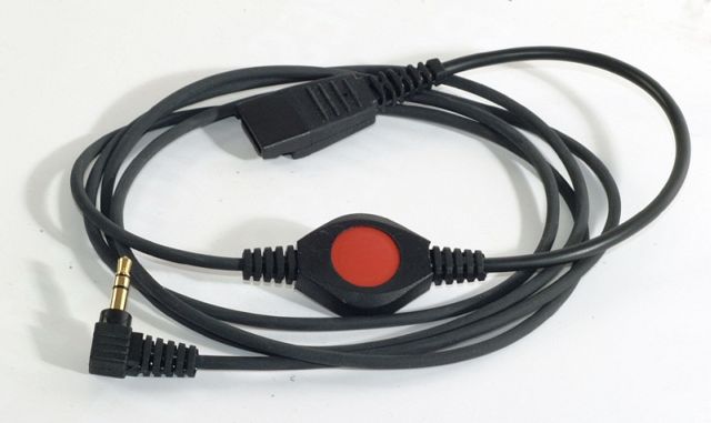 Jabra QD to 3.5mm w. Answer Button for Alcatel