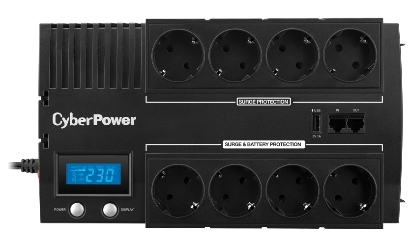 CyberPower BR700ELCD uninterruptible power supply (UPS) Line-Interactive 0.7 kVA 420 W 8 AC outlet(s)