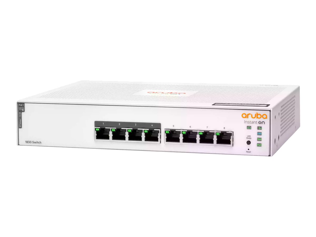 Aruba Instant On 1830 8-Port Gb PoE+ 65W Managed Switch
