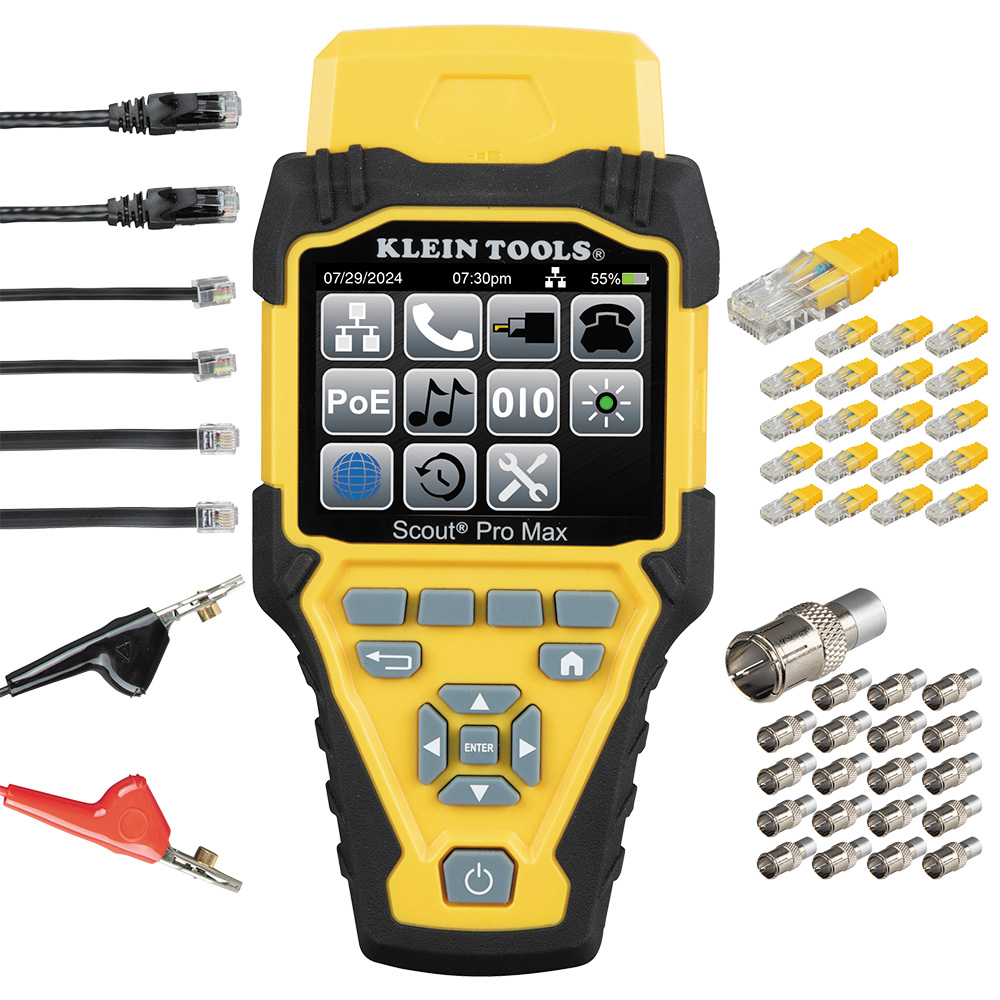 NetPeppers Netzwerkverkabelung-Tester, Scout® Pro Max Network Cable Tester With Remote Set - Image, KLEIN TOOLS,