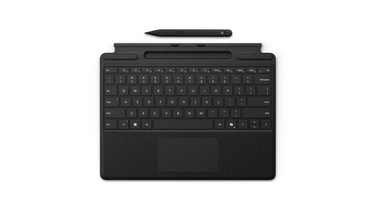 Microsoft Surface Pro Keyboard + Slim Pen QWERTY Microsoft Cover port Black