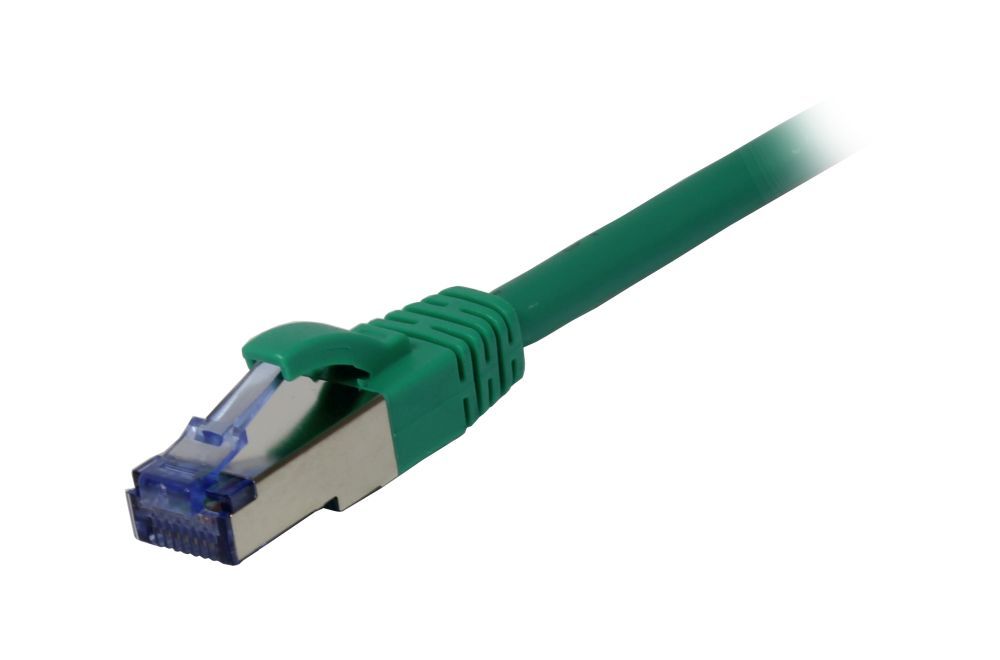 Patchkabel RJ45, CAT6A 500Mhz, 3m, grün, S-STP(S/FTP),  Komponent getestet(GHMT certified), AWG26, Synergy 21