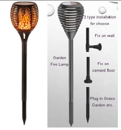 Synergy 21 LED Garten Battery Solar Lampe - Flame Serie