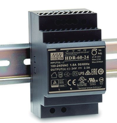 MEAN WELL Power Supply - 24V 60W Hutschiene