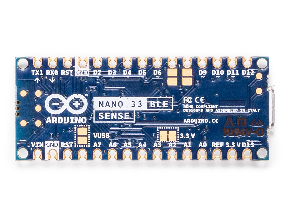 Arduino® Board Nano 33 BLE Sense REV 2 without headers