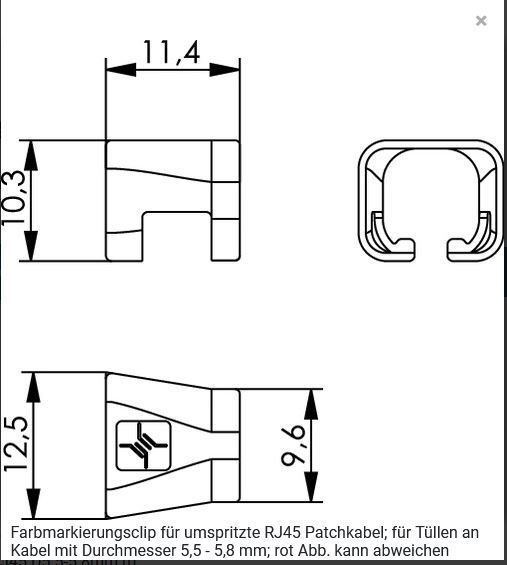 Telegärtner Farbmarkierungsclip gelb RAL 1018, 100-Pack,