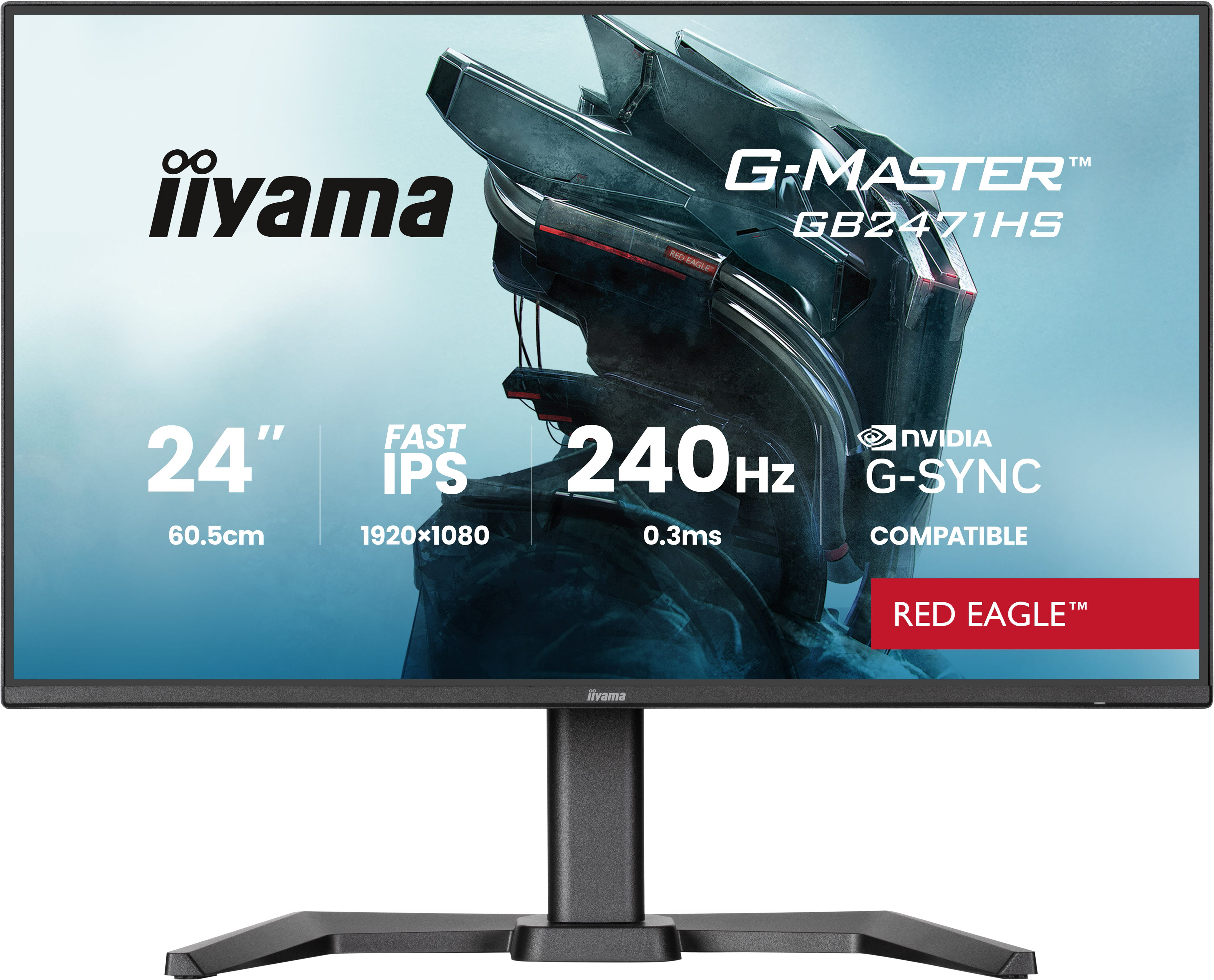 TFT  23,8"/60,5cm iiyama G-Master GB2471HS Red Eagle *schwarz* 16:9