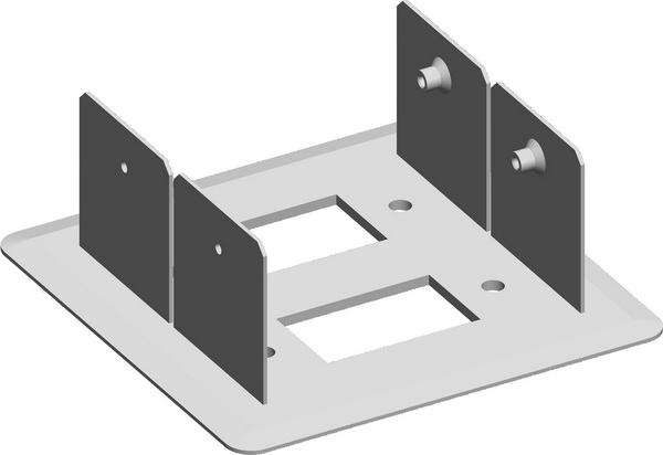 TEM Serie Module BrüStungskanal FIXING PLATE MA DOUBLE2x 130x6