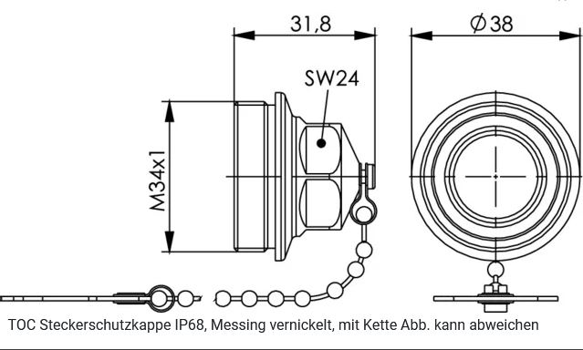 Telegärtner TOC Steckerschutzkappe IP68, MPO/MTP,