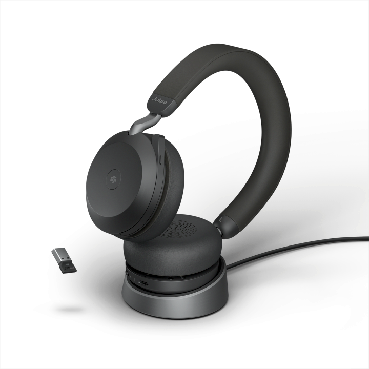 Jabra Evolve2 75 - USB-A MS Teams with Desk Stand - Black