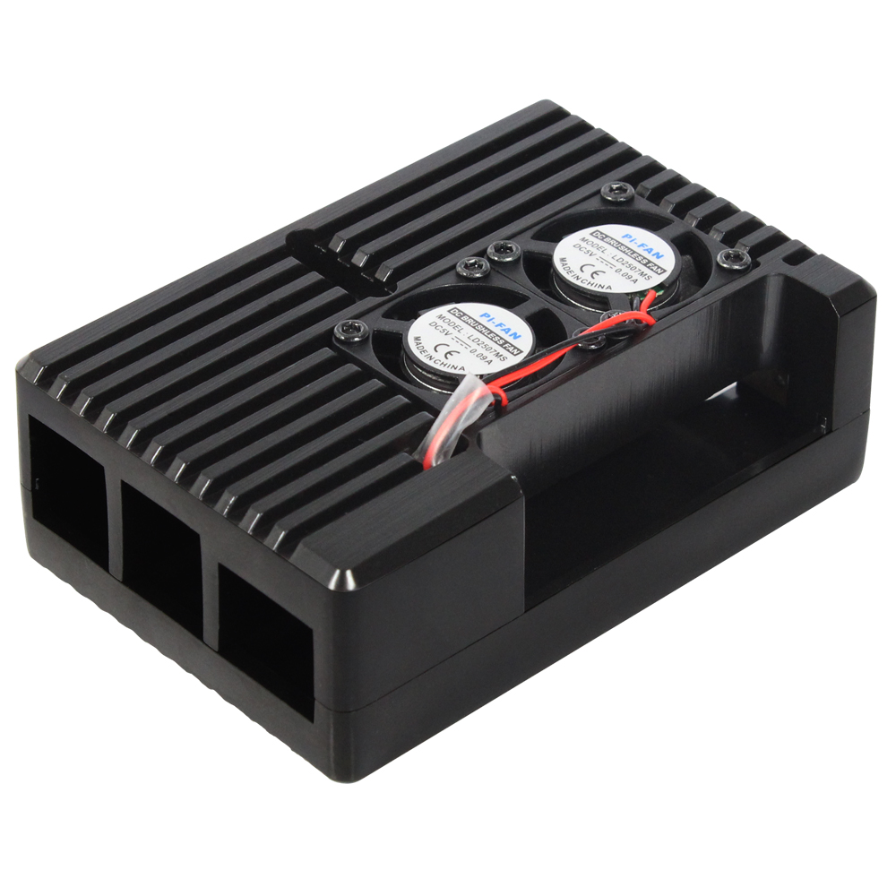 Raspberry Pi® 4 Zubehör - Gehäuse Kit Aluminium mit aktiv/passiver Kühlung Raspberry Pi® 4 Zubehör - Gehäuse Kit Aluminium mit aktiv/passiver Kühlung
