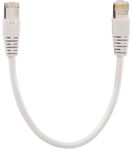 Rutenbeck Patchkabel RJ45, CAT8.1 2000Mhz, 1.0m, Grau, S-STP(S/FTP), LSZH, AWG26, Cat.8.1/Class I 1,0 M