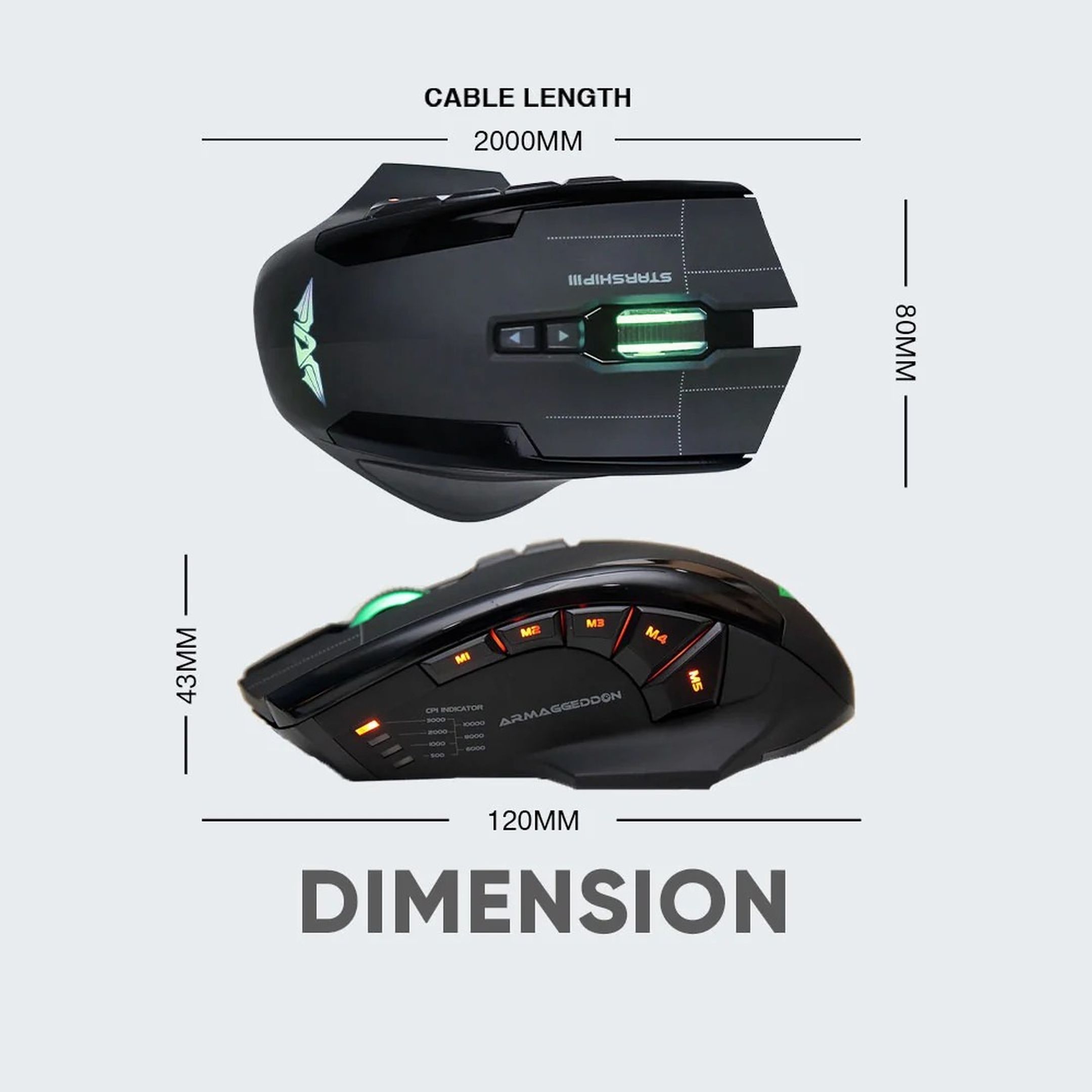 Armaggeddon Starship-III S.Soviets Macroable Gaming Mouse