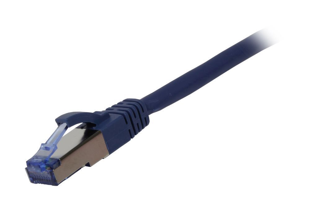 Patchkabel RJ45, CAT6A 500Mhz, 7.5m, blau, S-STP(S/FTP),  Komponent getestet(GHMT certified), AWG26, Synergy 21