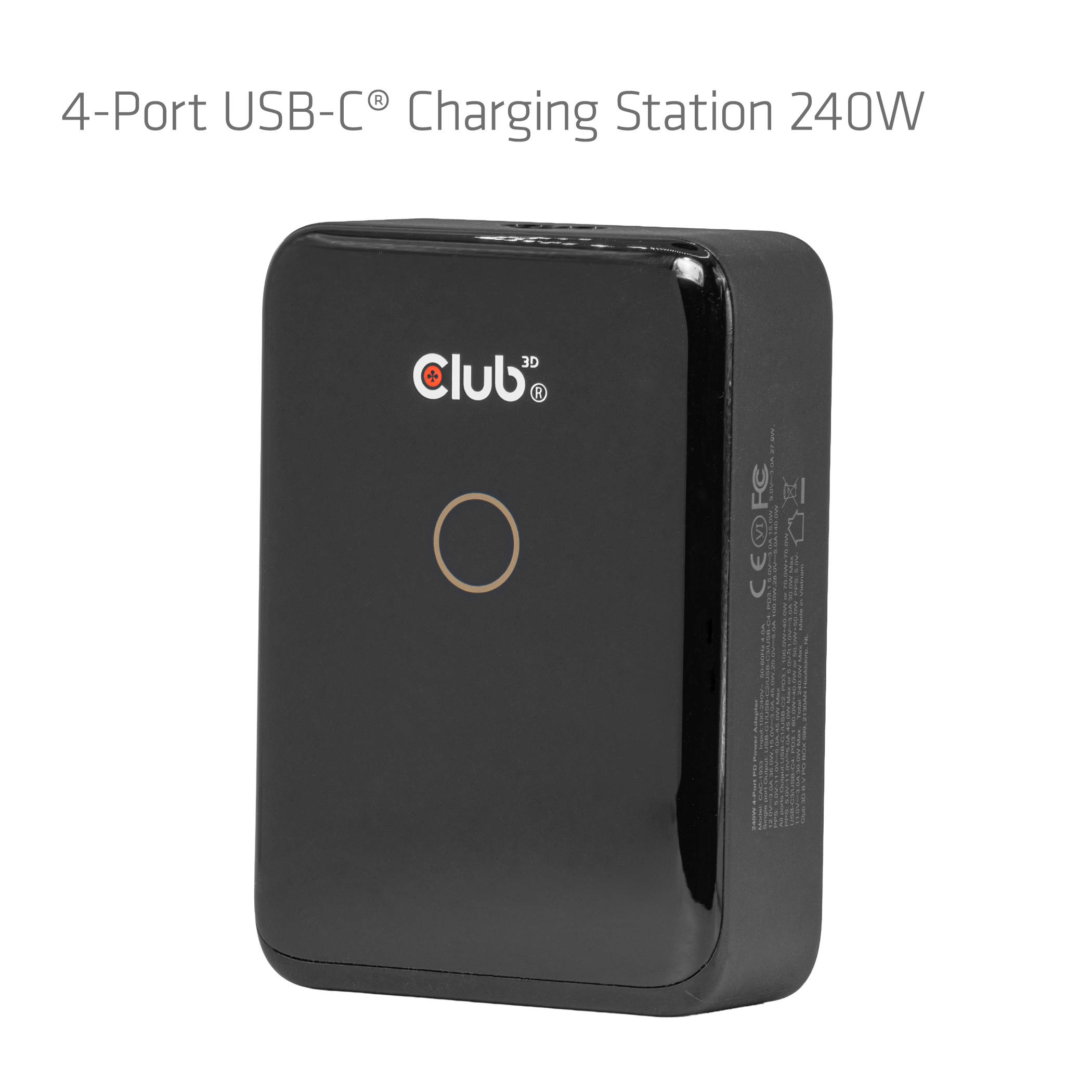 Club 3D Netzteil USB Typ C  4-fach 240W - Leistungsüberwachung