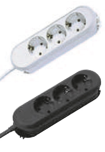 BACHMANN SMART Steckdosenleiste 3x Safety Contact Black 3m