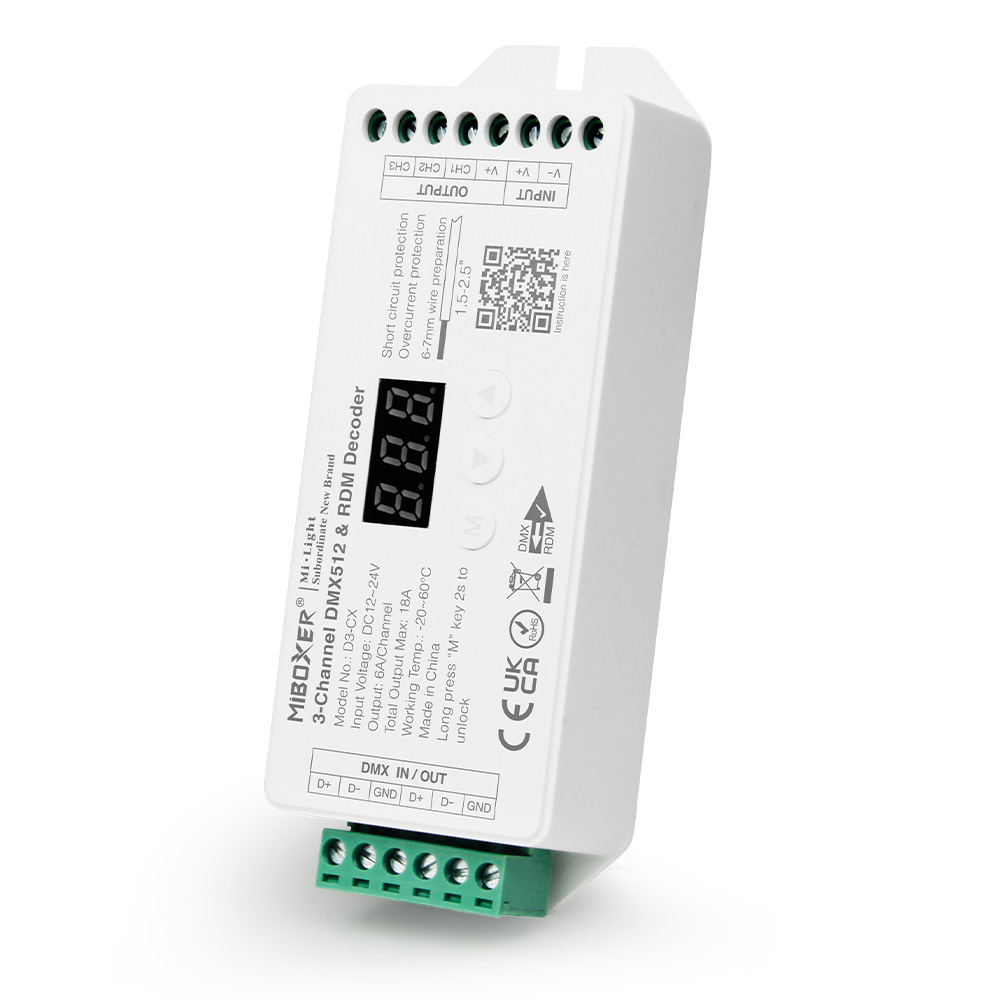 LED DMX 3-Kanal LED Controller DMX-Serie Milight/Miboxer