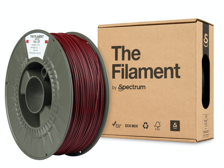 Spectrum Filaments TF-24096 3D printing material Polylactic acid-carbon fiber (PLA-CF) Red 1 kg