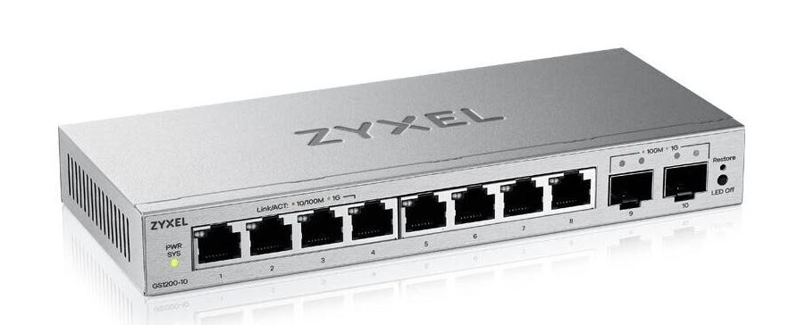 Zyxel GS1200-10v3 Managed L2 Gigabit Ethernet (10/100/1000) Desktop Grey