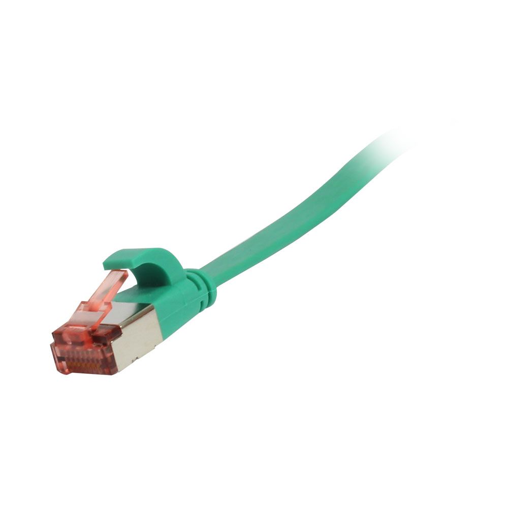 Patchkabel RJ45, CAT6 250Mhz,  0.5m grün, FTP(U/FTP), TPE(Superflex), Flach, Synergy 21,