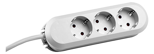 BACHMANN SMART Steckdosenleiste 3x Safety Contact Geschraubt Weiss 5m