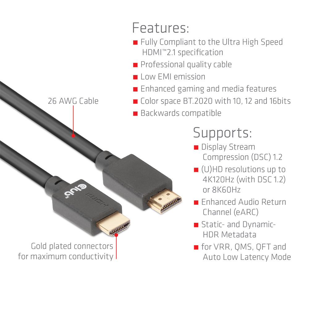 Kabel Video HDMI ST/ST   5,0m *Club3D* 8K60Hz Ultra