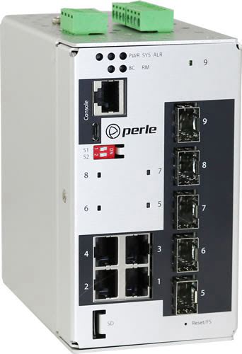 Perle IDS-509-5SFP Managed 10G Ethernet (100/1000/10000) Black, White