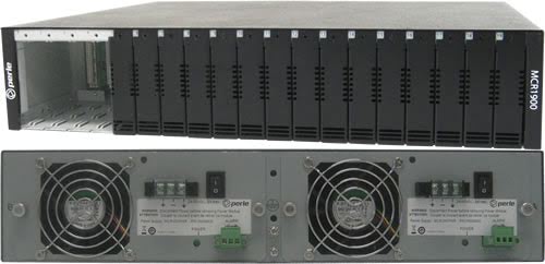 Perle MCR1900-DDC network equipment chassis 2U Black, Grey