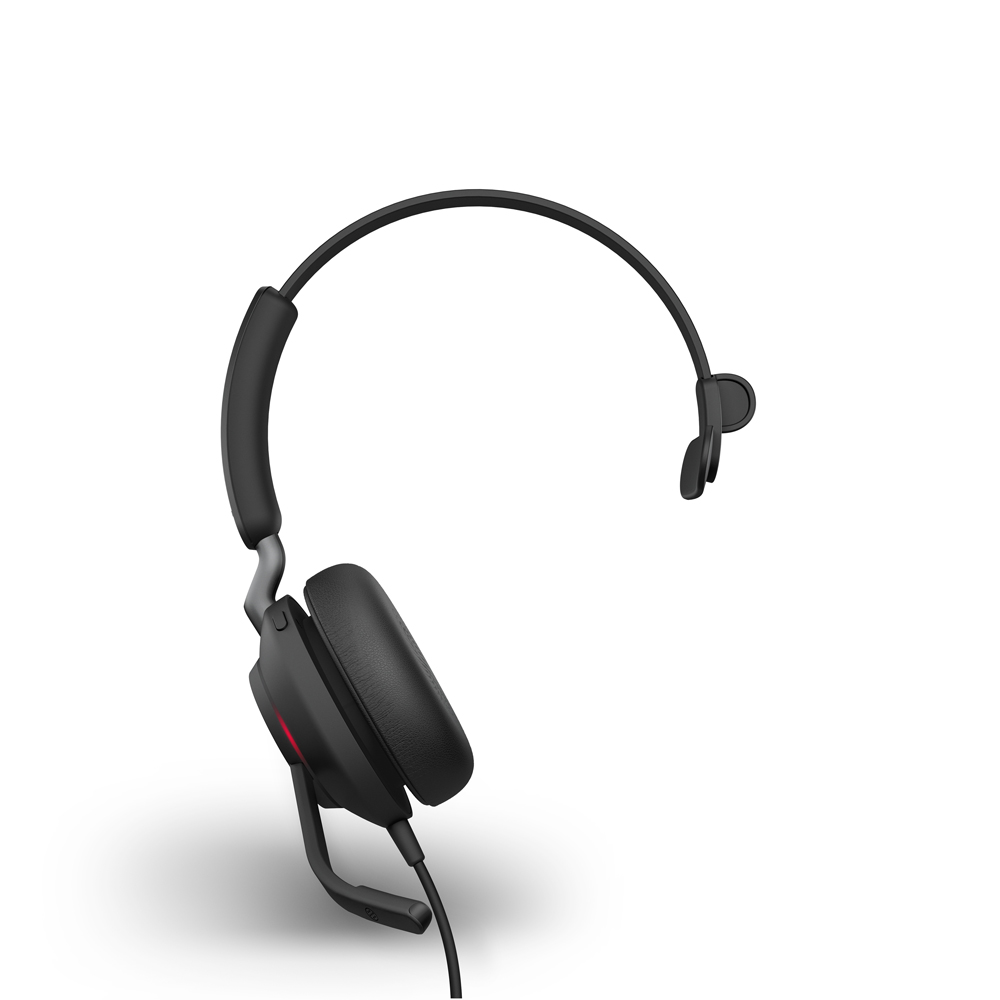 Jabra Evolve2 40 MS Mono USB-C - Wired Over-Ear Headphones Black