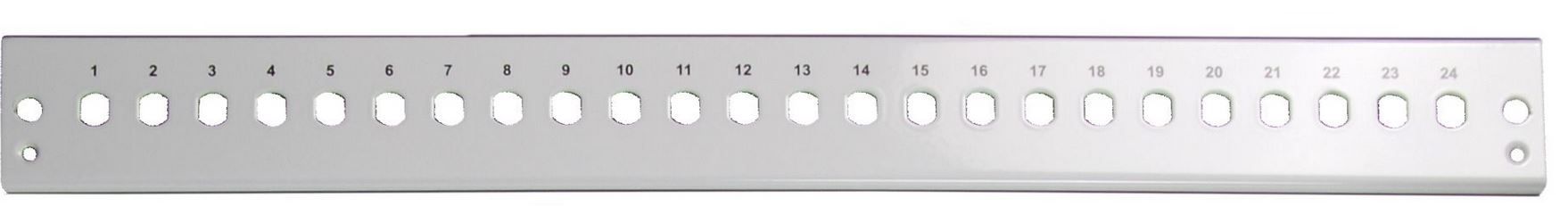 LWL-Patchpanel, zbh. Frontblende ST/FC (D-hole) 24x, ohne Kupplungen, schwarz,