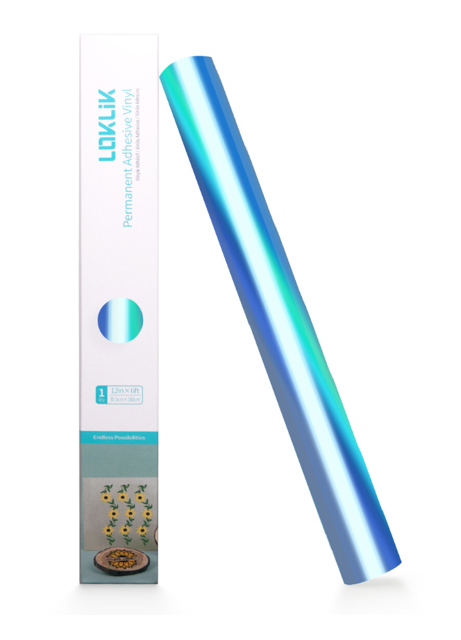 LOKLiK Permanent Adhesive Vinyl Holographic - Aqua Blue LOKLiK Permanent Adhesive Vinyl Holographic - Aqua Blue