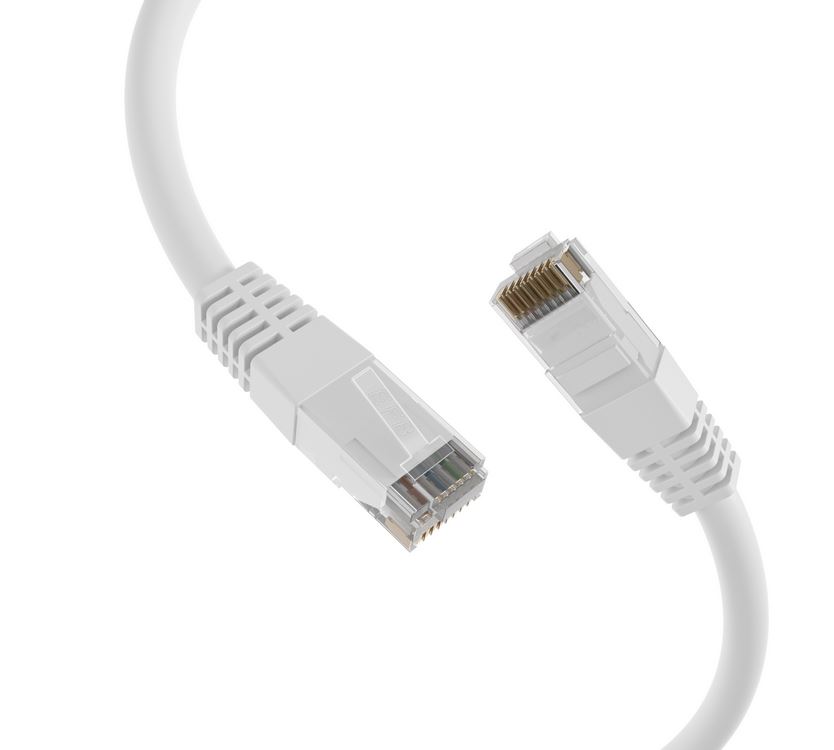 Patchkabel RJ45, CAT6 250Mhz, 1.5m Weiss, UTP(U/UTP) PVC, CCA